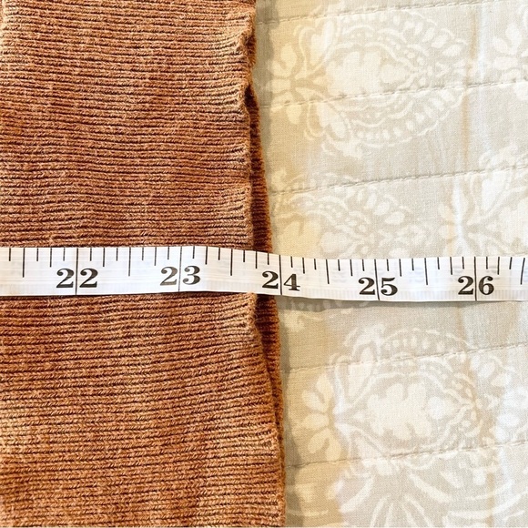 Banana Republic Gold Orange Silk Cotton Cashmere Blend V-Neck Sweater Small - Picture 7 of 9